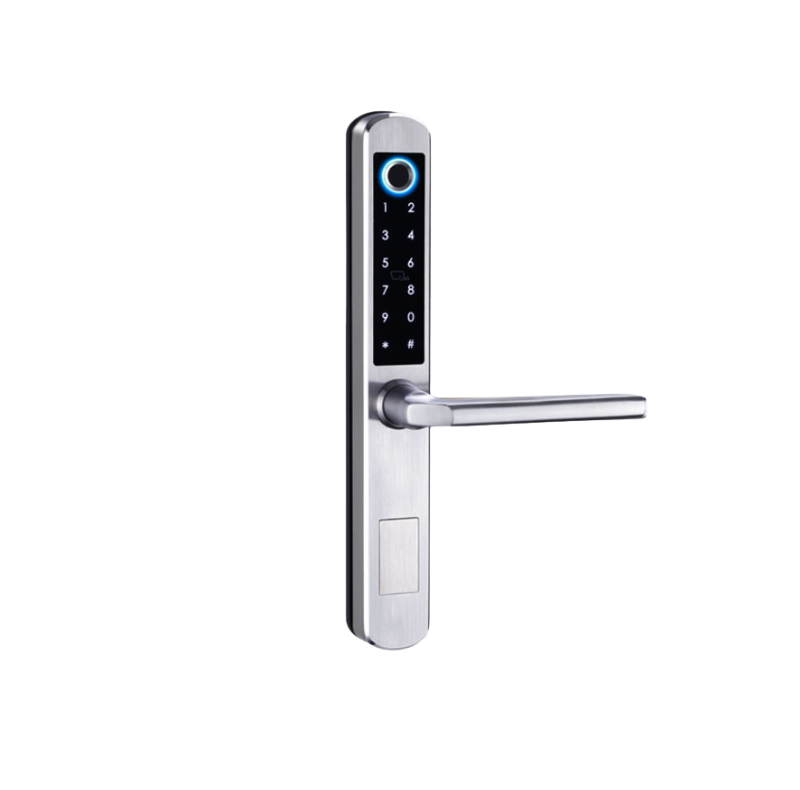Khóa vân tay cửa nhôm KN05-S màu trắng dành cho cửa nhôm xingfa hệ 55 - 5 chức năng- App TTlock